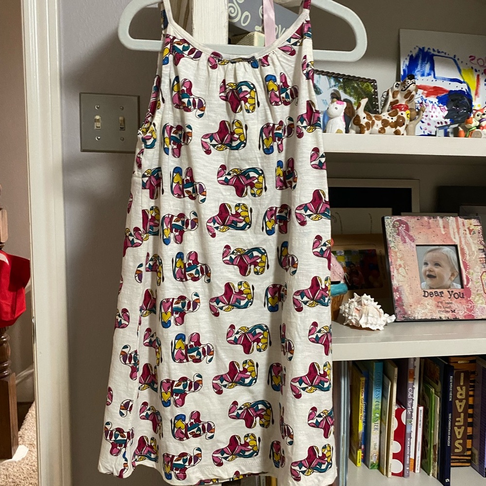 Nwt pink elephant dress. Girls size 6. Adorable
